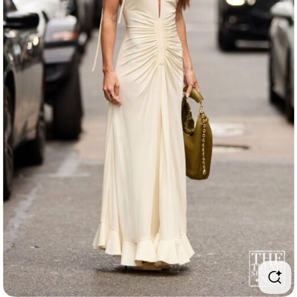 Elegant Cream Maxi Dress
